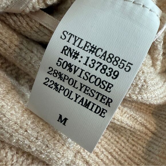 Debut Pom Pom Detail Mock Neck Sweater Vest M NWT - Picture 6 of 8